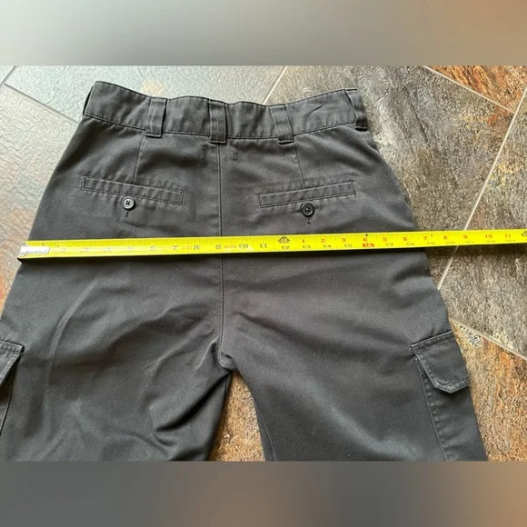 Women’s Garage black cargo trouser skater grunge goth uniform pants. Size 1 - Picture 14 of 16